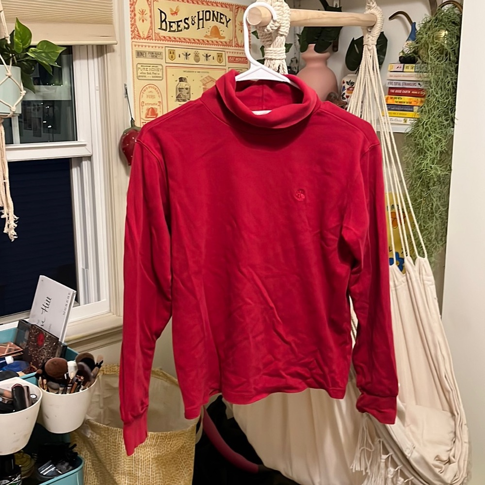 BROOKS BROTHERS 100% cotton red turtle neck size medium